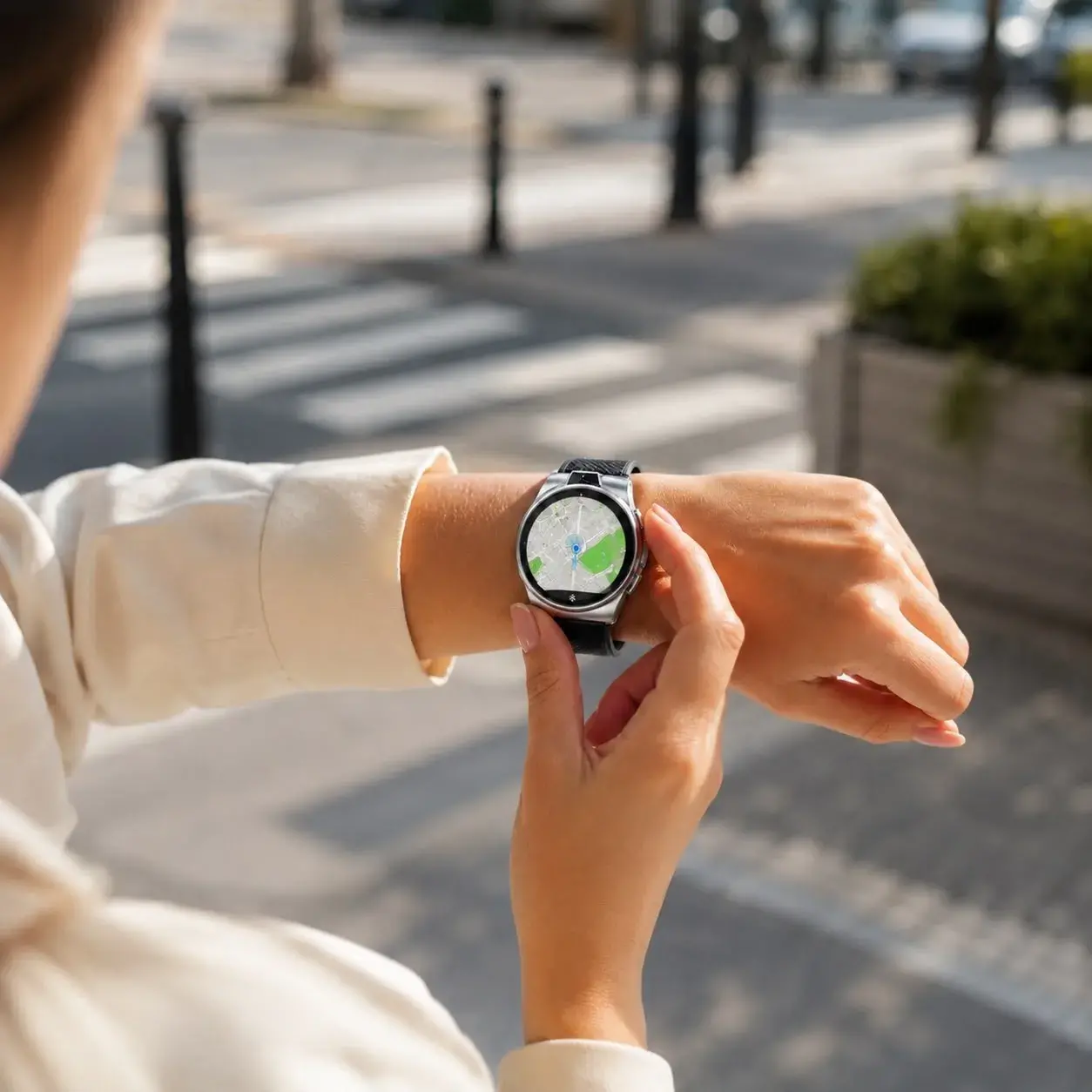Lumexa™ Health dashboard on the wrist: heart rate, steps, calories and SpO2