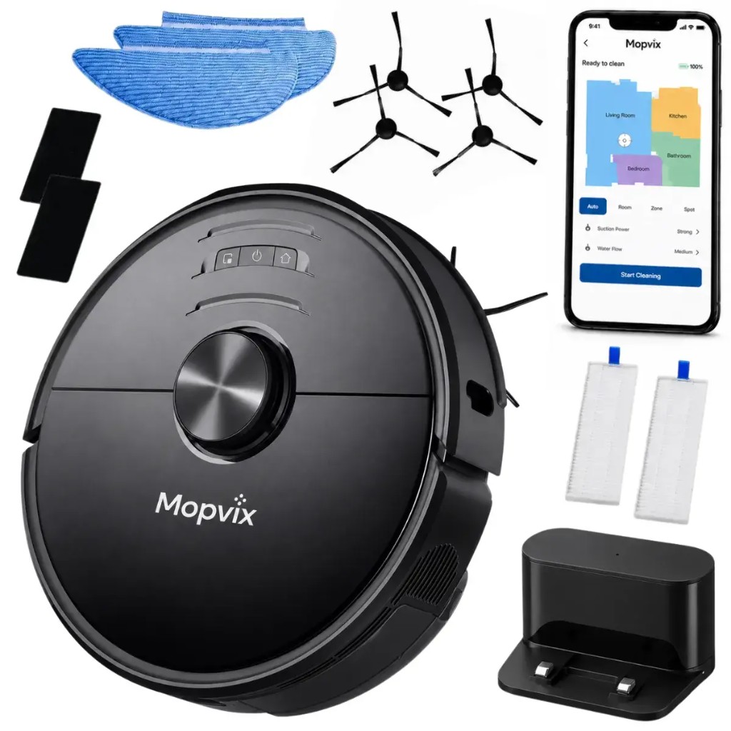 Complete Mopvix kit with base, HEPA filter and accessories
